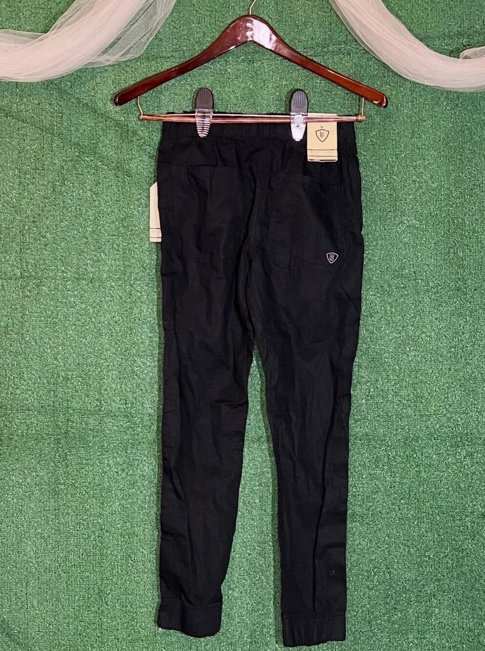 Blac Label Boys' Elastic Waist Casual Jogger Pants, Black, Size L (16/18)
